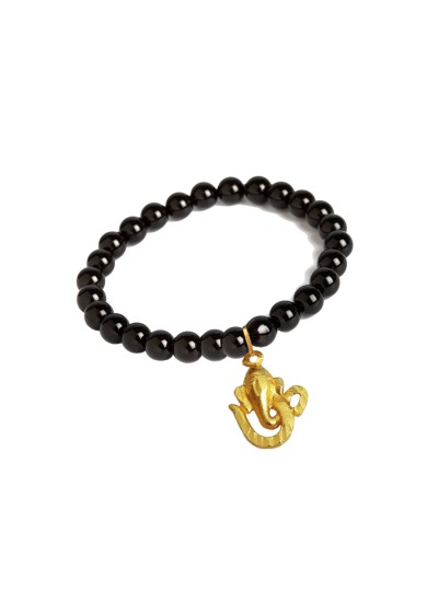 Om Ganesha Charm Beads Bracelet